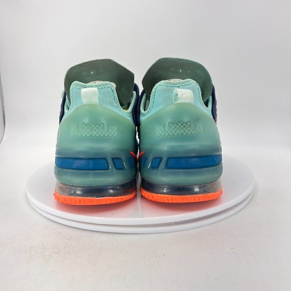 Nike Lebron XVIII 18 Youth Size 7Y CW2760 300 Green Abyss Red Basketball Shoes - Picture 6 of 14